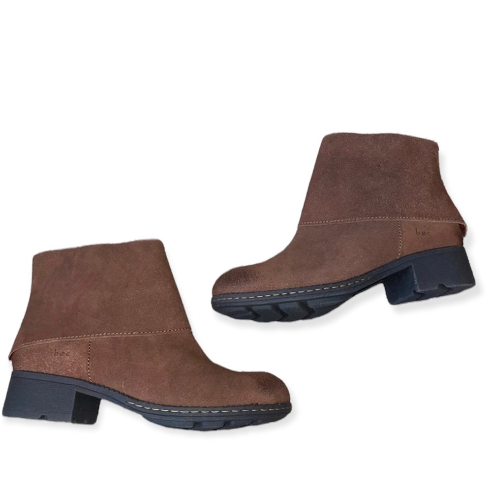 B.O.C Born Brown Leather Ankle Boots Size 8